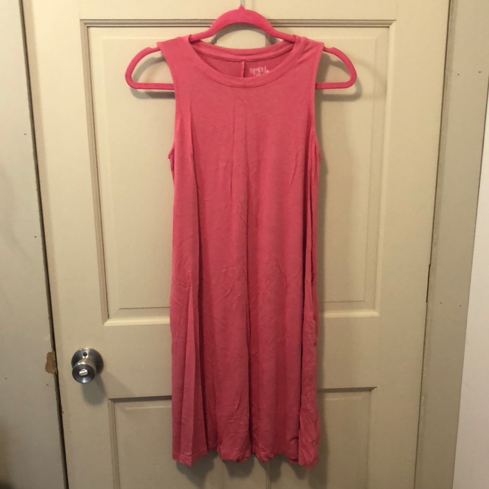 NWOT Sleeveless Pink Dress | Time and Tru Size Small Hot Pink Tank Dresss